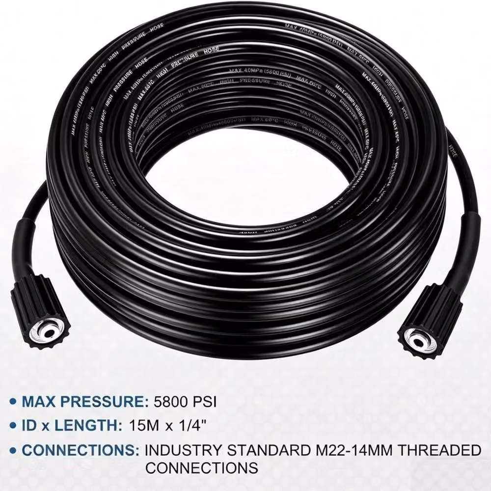 SPETLEK Black High Pressure Washer Hose Pipe, 15m – 3