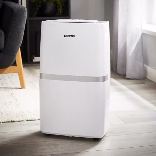 Geepas 20L Dehumidifier in White with Continuous Drainage and 24H Timer – 6