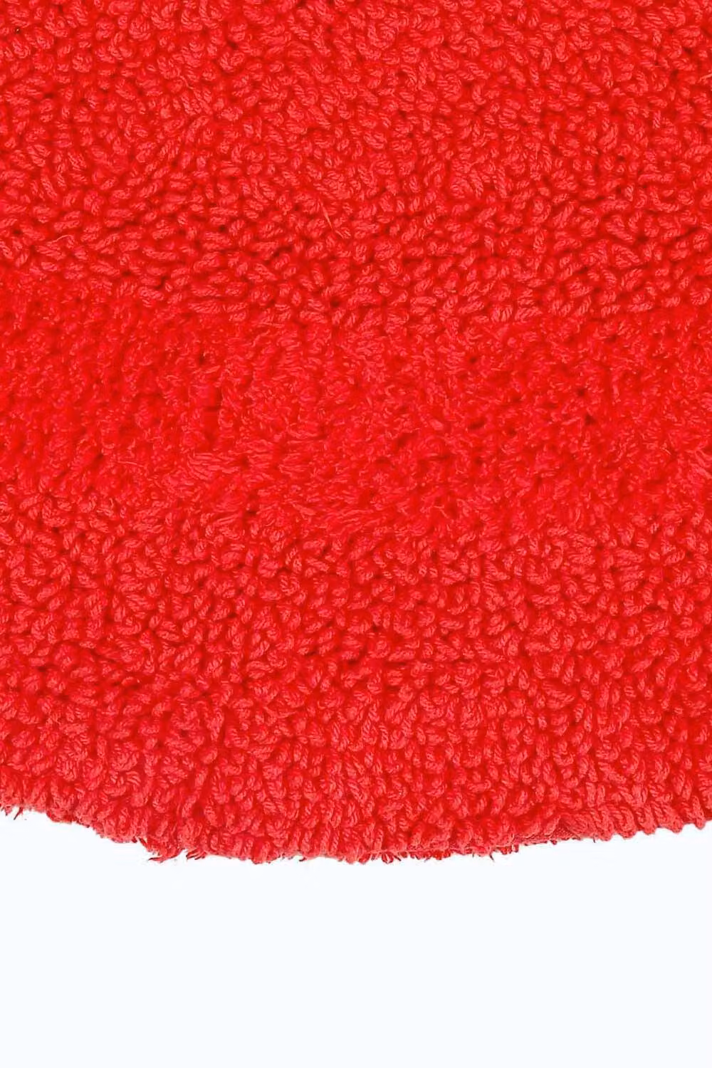 Homescapes Luxury Semi Circle Cotton Bath Mat, Red, W/D/H: 80 x 50 x 1 cm – 2