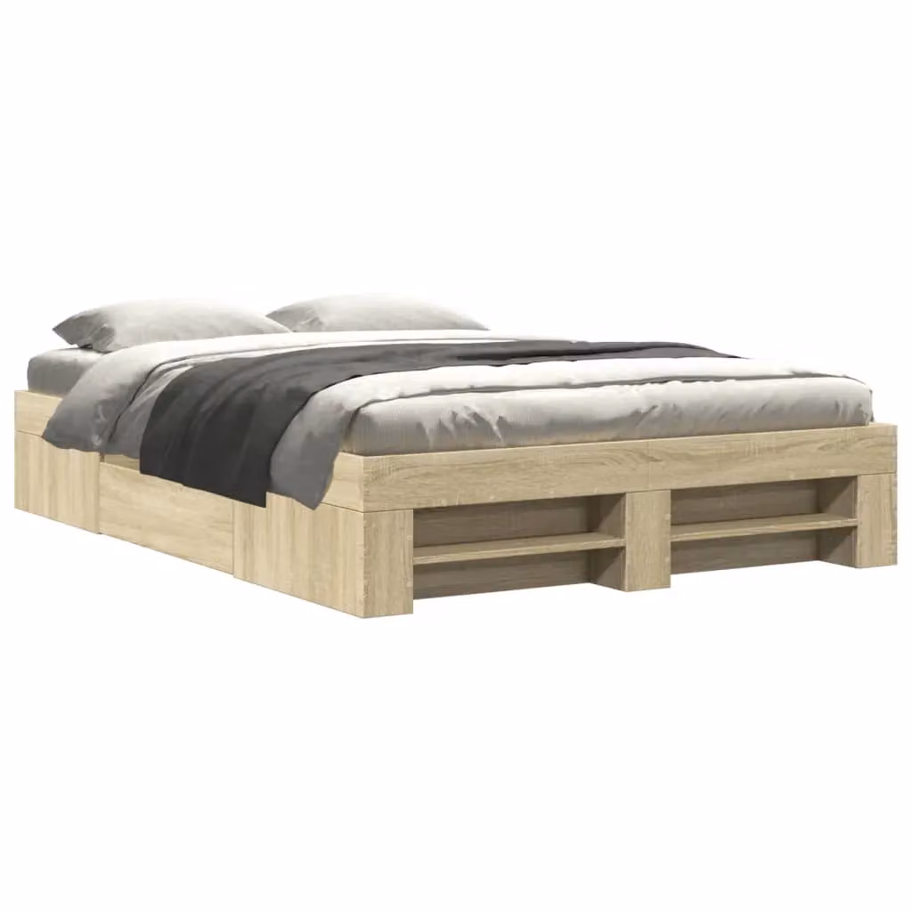 Berkfield Home Sonoma Oak Small Double Bed Frame with Drawers, Brown Engineered Wood, W/D/H: 120 x 190 cm – 2