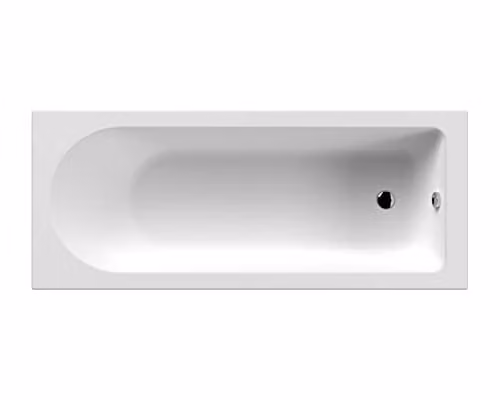 Nuie NBA614 Barmby Modern Single Ended Round Bathroom Bath, White, W/D/H: 1800 x 800 x 380 mm – 1
