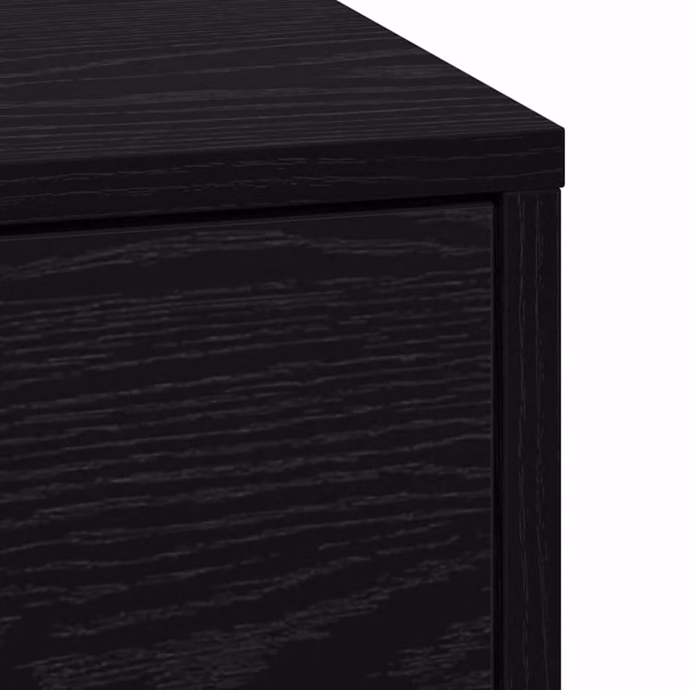 Berkfield Home Modern Bedside Cabinet with Integrated LED Lights in Black Oak – 5