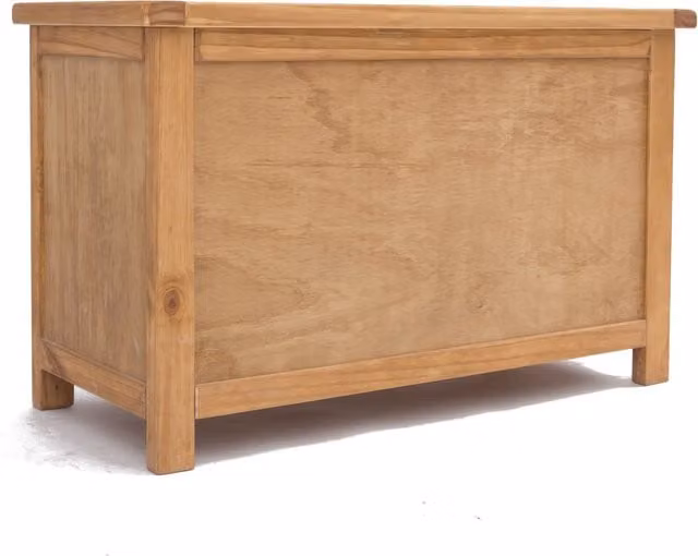 Cabinet Bits Lugo Ottoman in Antique Wax Brown Pine Wood