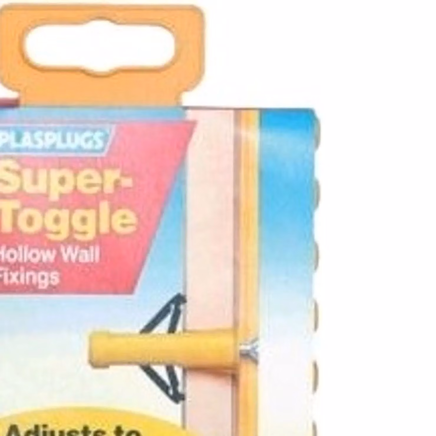 PLASPLUGS Super Toggle Hollow Wall Anchors, Yellow, Pack of 20 – 2