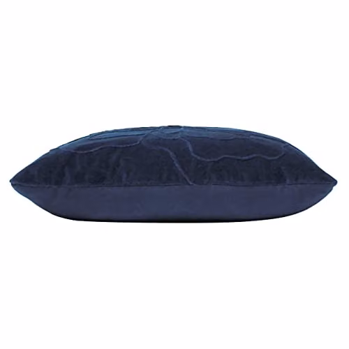 Furn Angeles Floral Pleated Velvet Cushion in Blue, W/D/H: 45 x 45 x 45 cm – 2