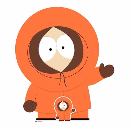 Star Cutouts SC4695 South Park Kenny Cardboard Cutout, Orange, Height: 85 cm