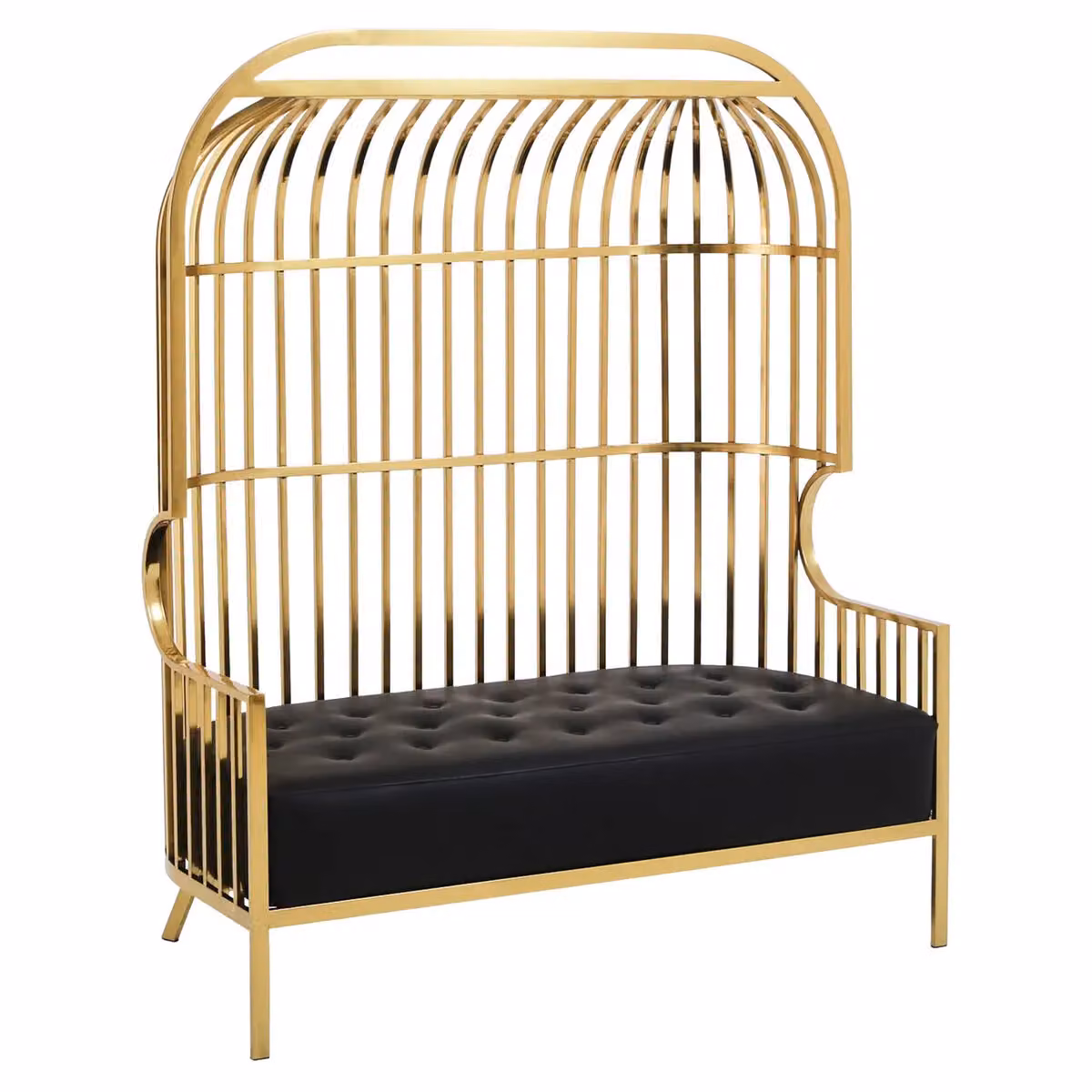 Fifty Five South Orsina Eliza Two Seat Gold Dome Cage Sofa – 3