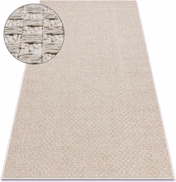 RugsX Origi Beige Scandinavian Flat Weave Rug, W: 155 cm, D: 220 cm – 1
