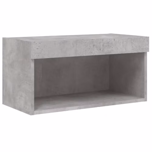 vidaXL Modern TV Cabinet with LED Lights in Grey, W/D/H: 60 x 30 x 30 cm – 1