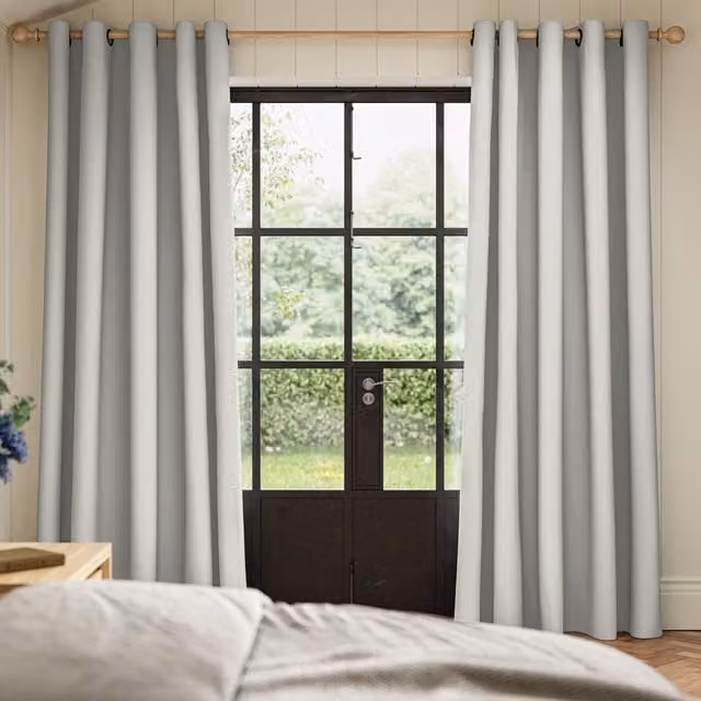 Ante Decor Concordia Made To Measure White Blackout Eyelet Curtains