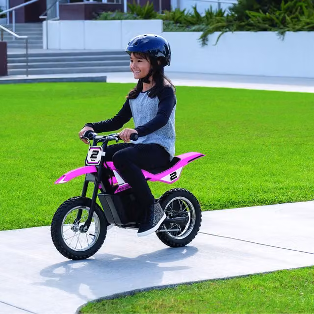 Razor MX125 Electric Ride-On Motorbike for Kids in Pink – 4