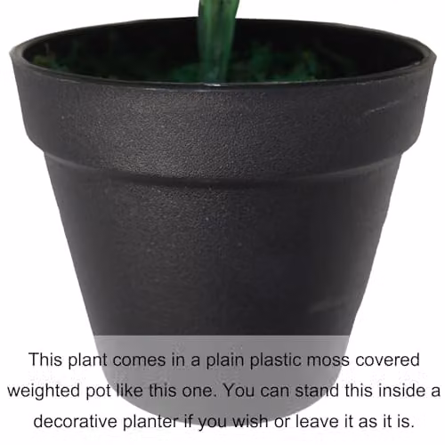 Leaf Design UK Realistic Artificial Watermelon Style Potted Plant in Green and Black, H 45 cm x W 40 cm x D 40 cm – 3