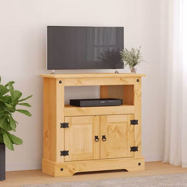 Berkfield Home Corona Range Mexican Pine Console Table, Brown, W: 80 cm, D: 43 cm, H: 78 cm – 1