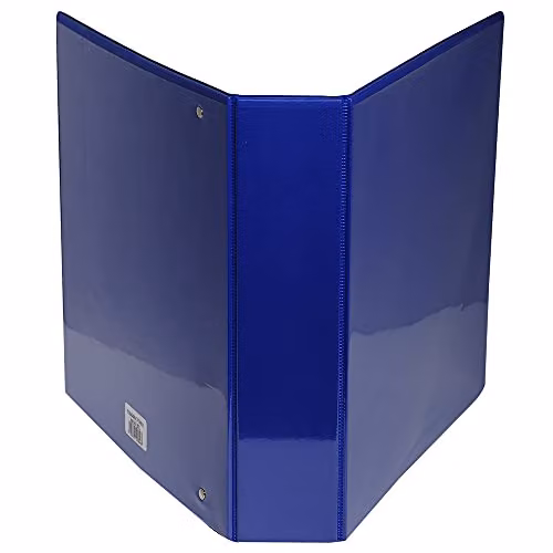 Exacompta Blue Opaque Rigid Plastic A4 Ring Binder with 4 Rings and 3 Pockets – 3