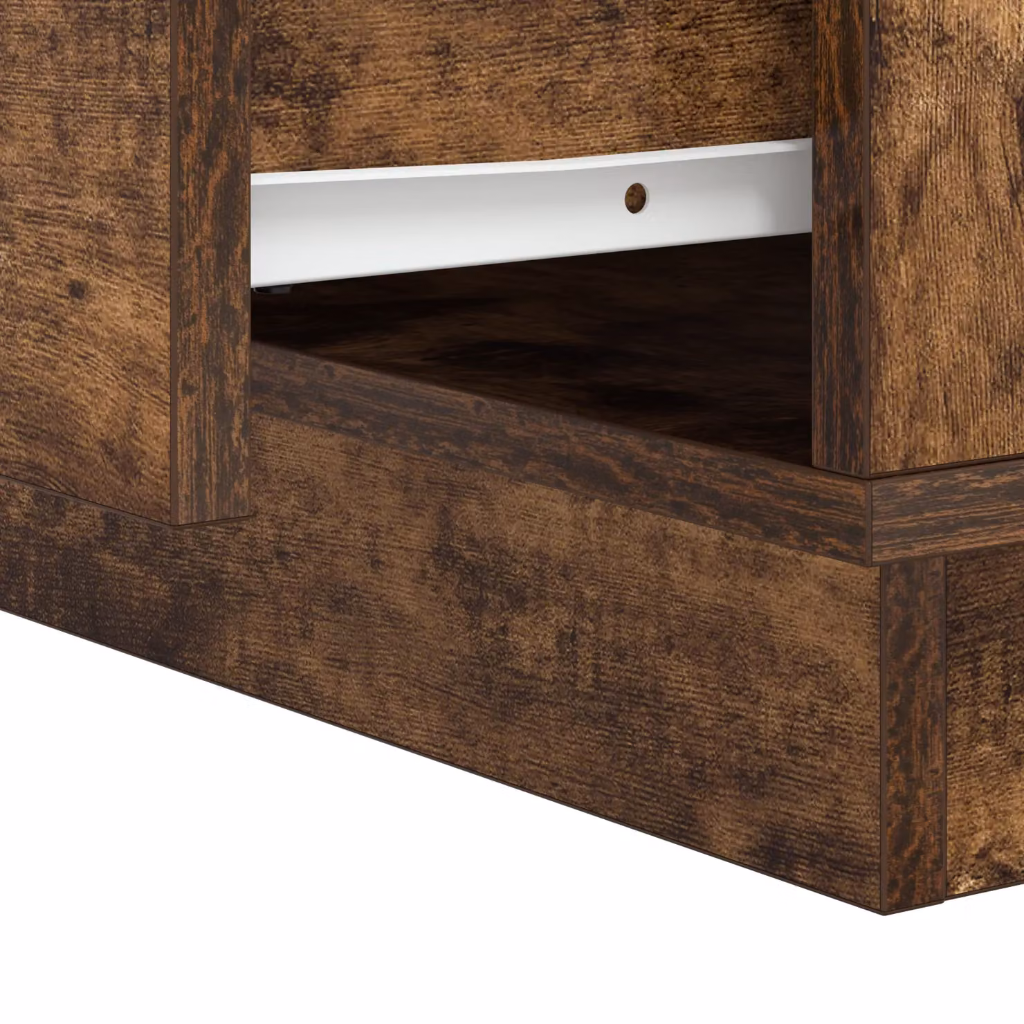 Berkfield Home Bedside Cabinet with Integrated LED Lights and Soft Close Drawers in Smoked Oak, W: 39 cm, D: 34.5 cm, H: 50 cm – 6
