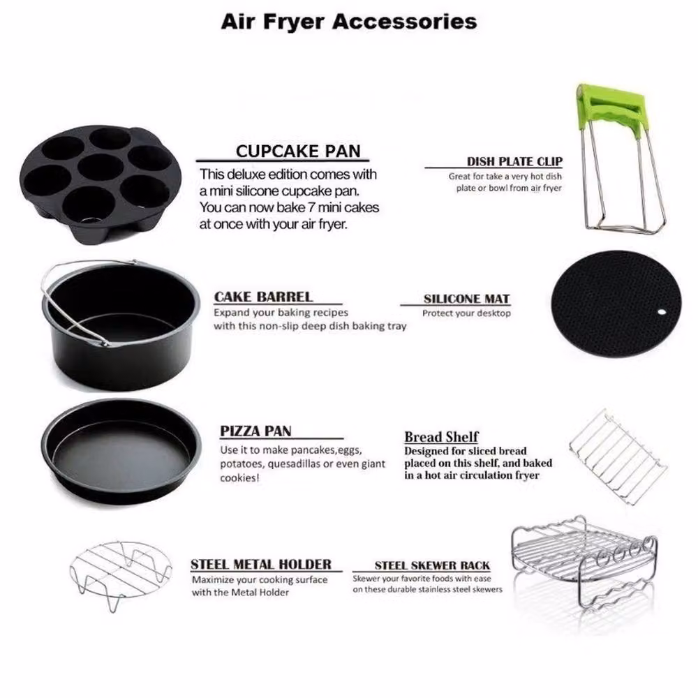 EONLION Air Fryer Accessories Multi Kit in Black – 3