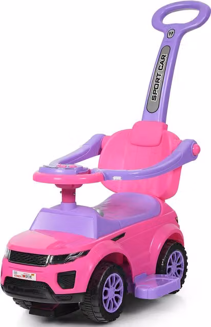 Costway 3 in 1 Ride on Push Car Stroller and Walking Car in Pink