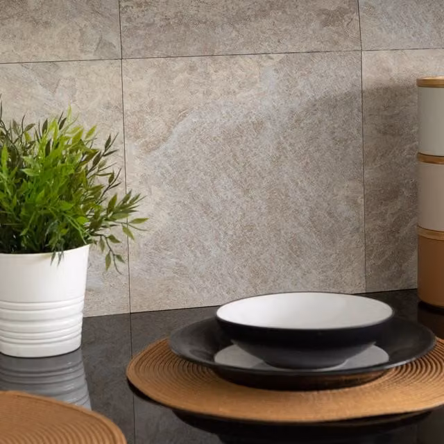 d-c-fix Self Adhesive Stone Look Wall Tiles in Beige and Grey