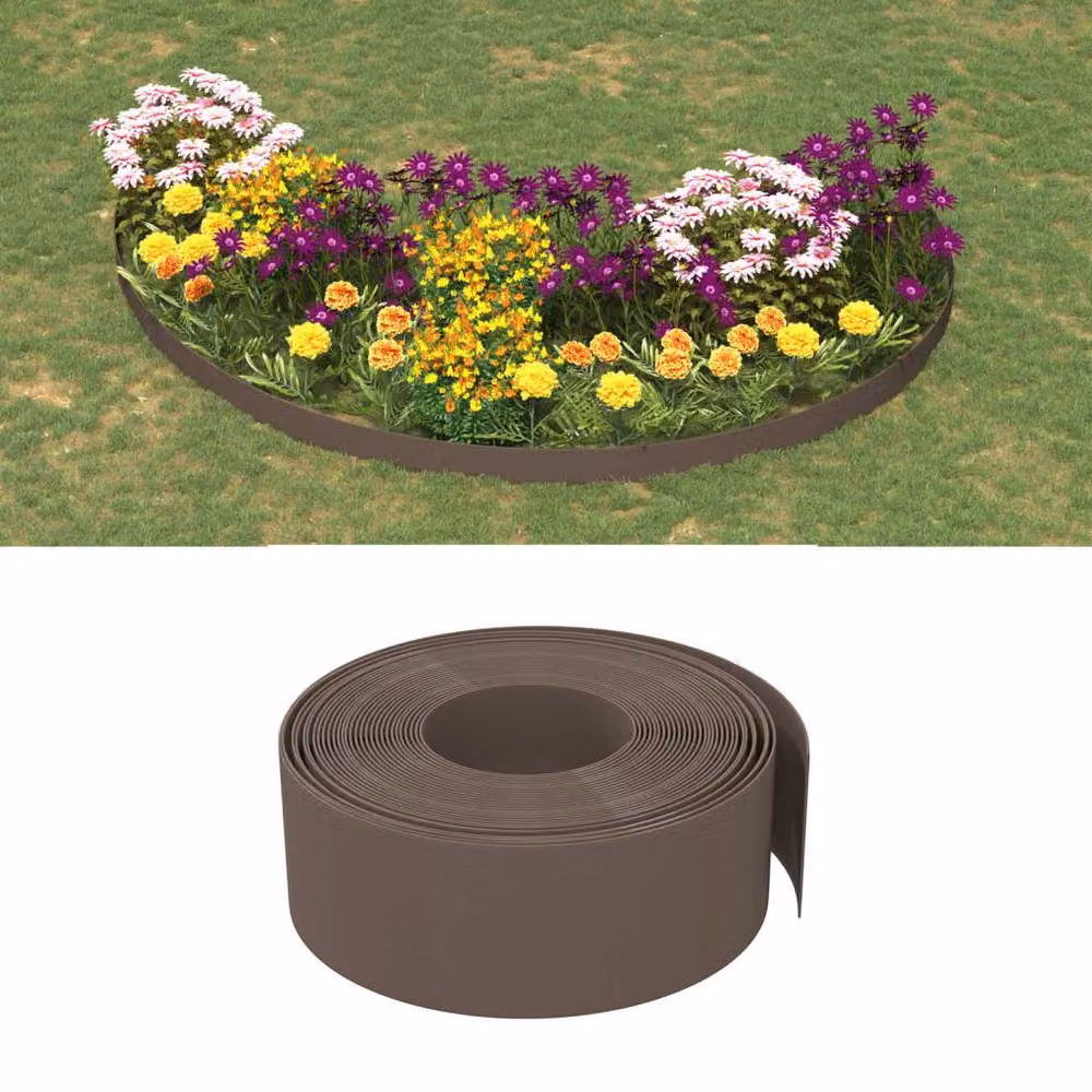 Berkfield Home Garden Edgings, 2 Pack, Brown Polyethylene – 2