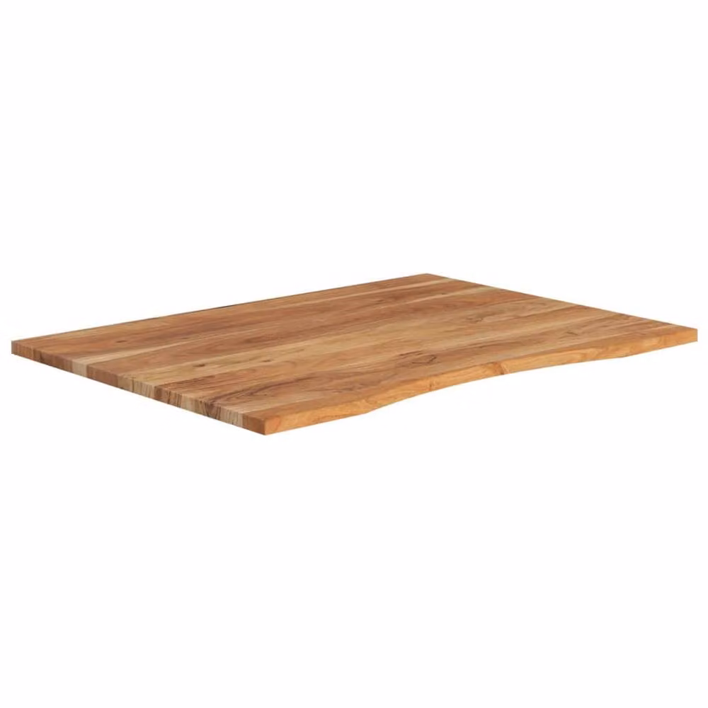 Berkfield Home Rectangular Solid Wood Acacia Desk Top, Brown, W: 100 cm, D: 80 cm, H: 2.5 cm – 3