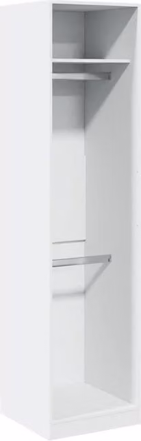 Berkfield Home White Minimalist Wardrobe with Hinged Doors, W/D/H: 50 x 50 x 200 cm