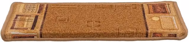 Berkfield Home Self-adhesive Stair Mats, 15 Pieces, Beige, W: 65 cm, D: 21 cm, H: 4 cm