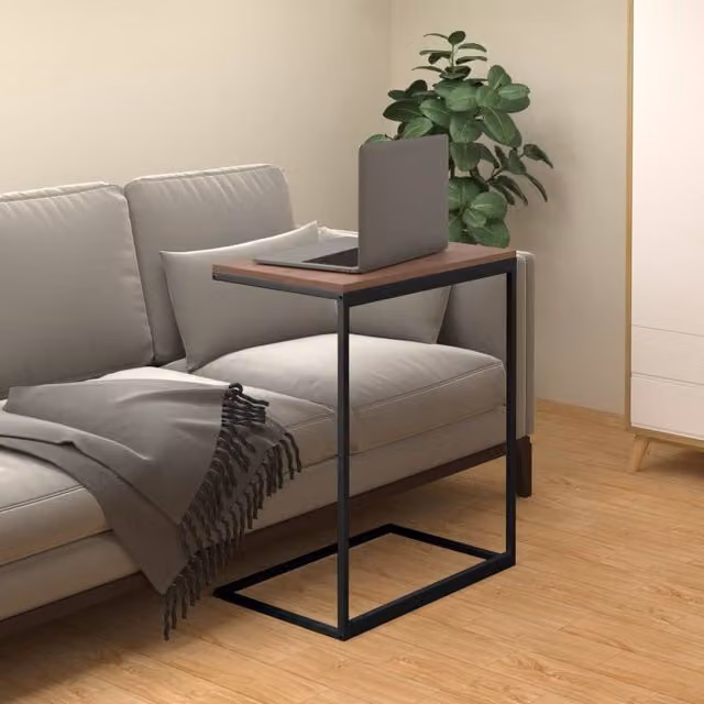 Berkfield Home Black Side Table in Engineered Wood W/D/H: 55 x 35 x 66 cm – 1