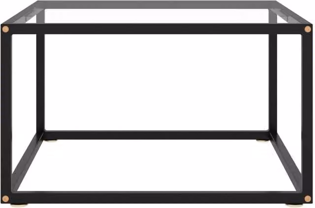 Berkfield Home Black Modern Coffee Table with Tempered Glass, W/D/H: 60 x 60 x 35 cm – 1