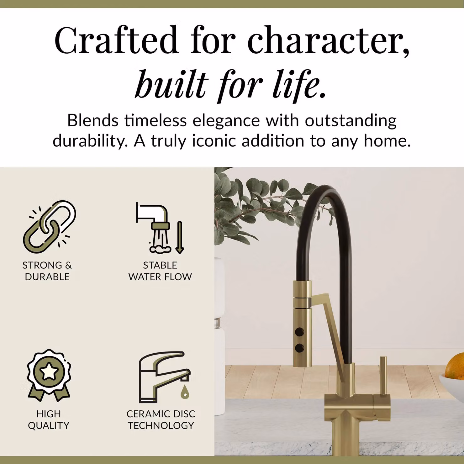 Balterley Rana Single Lever Kitchen Mono Mixer Tap in Brushed Brass – 2