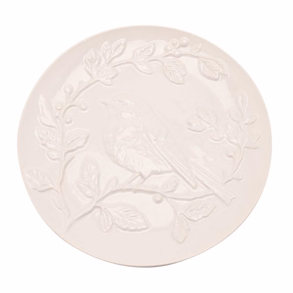 Hestia Set of 4 White Floral Ceramic Dessert Plates – 2