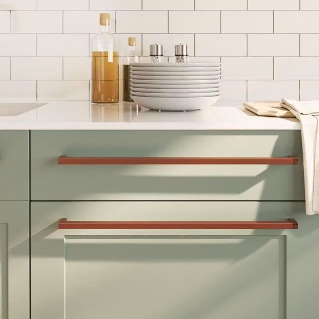 Berkfield Home Bronze Stainless Steel Bar Cabinet Handles, Brown, 20 Pack, Length: 48 cm – 1