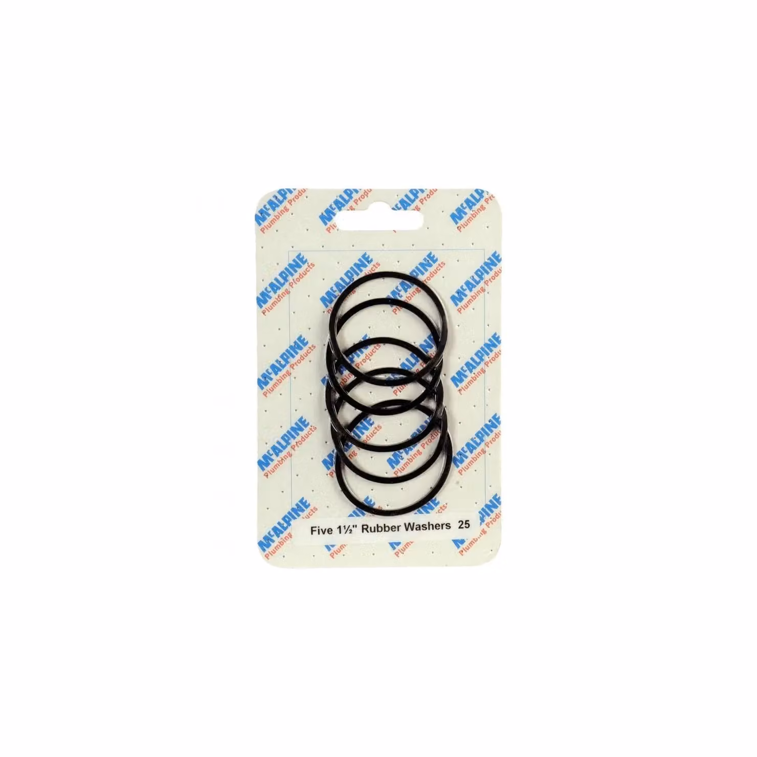 McAlpine CARD-25 Five Black Rubber Sealing Washers, 1.5 inch – 2
