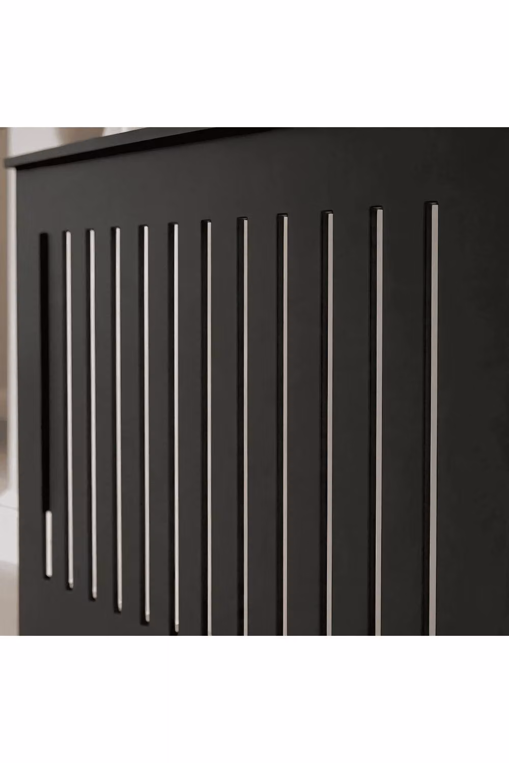 Home Source Loxley Extra Large Modern Radiator Cover in Black MDF Wood – 2