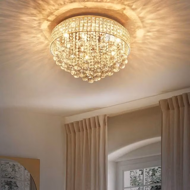 Wyld and Coco Chrome-Finish Crystal Pendant Chandelier in Silver