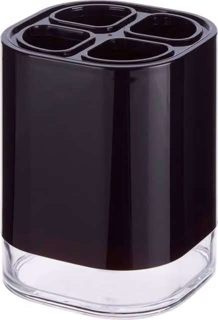 Orsina Ando Black Acrylic Freestanding Toothbrush Holder