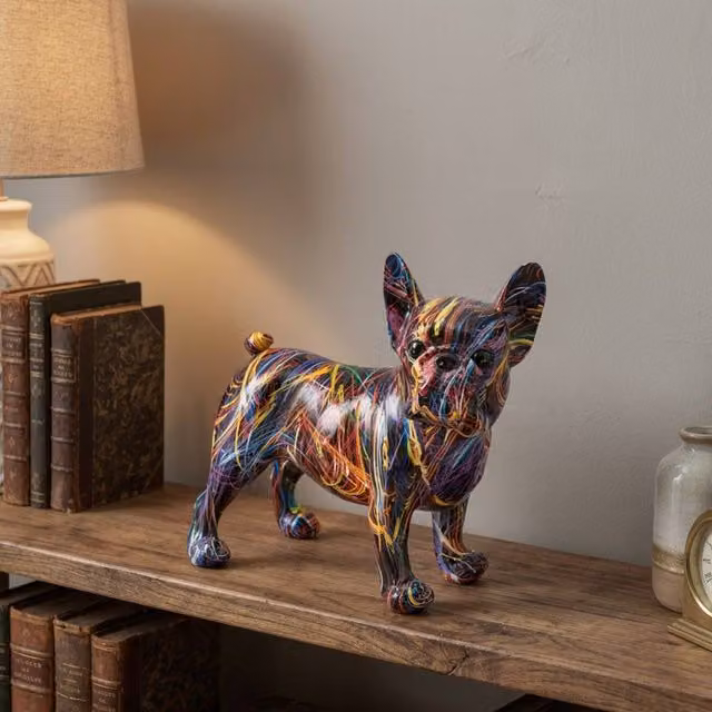 Lesser & Pavey Supernova French Bulldog Figurine, Multicolour Tabletop Ornament, H 24.0 cm x W 20.0 cm x D 11.5 cm – 2