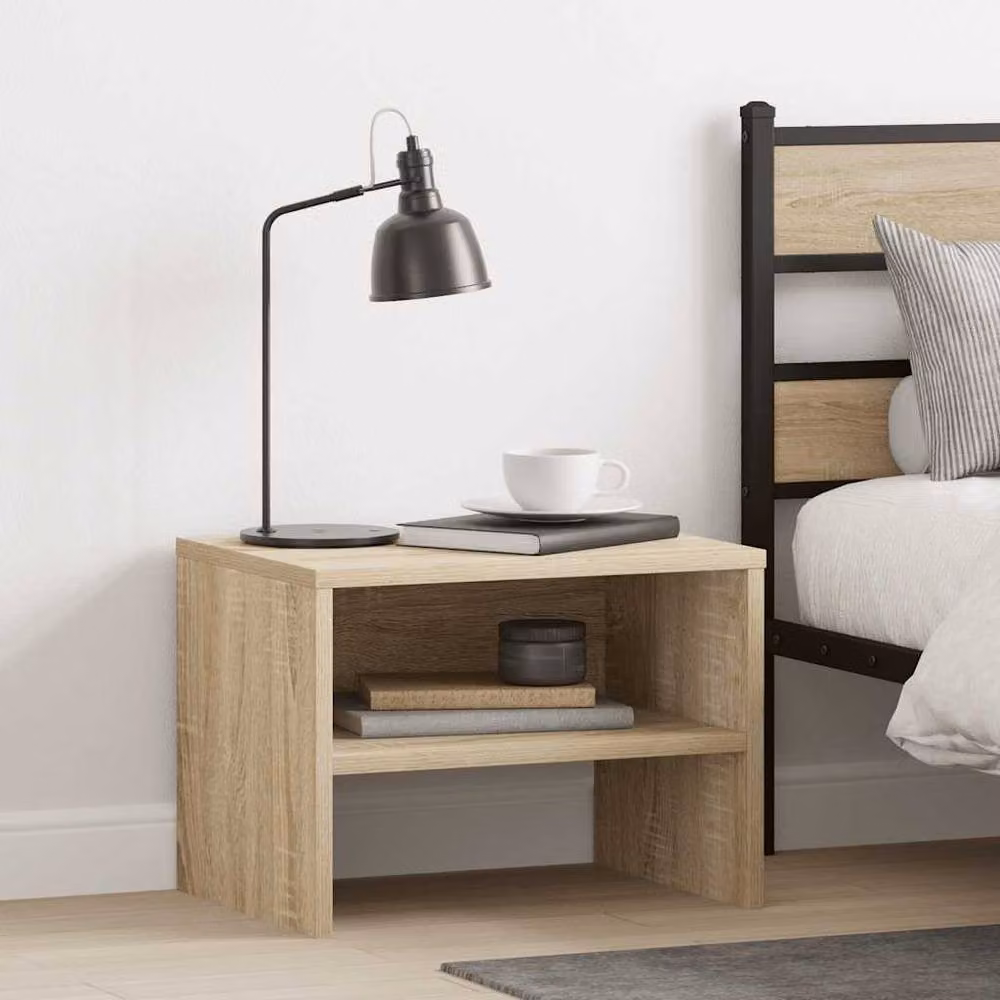 Berkfield Home Elegant Bedside Cabinet in Sonoma Oak, Light Sand, W/D/H: 40 x 30 x 30 cm – 2