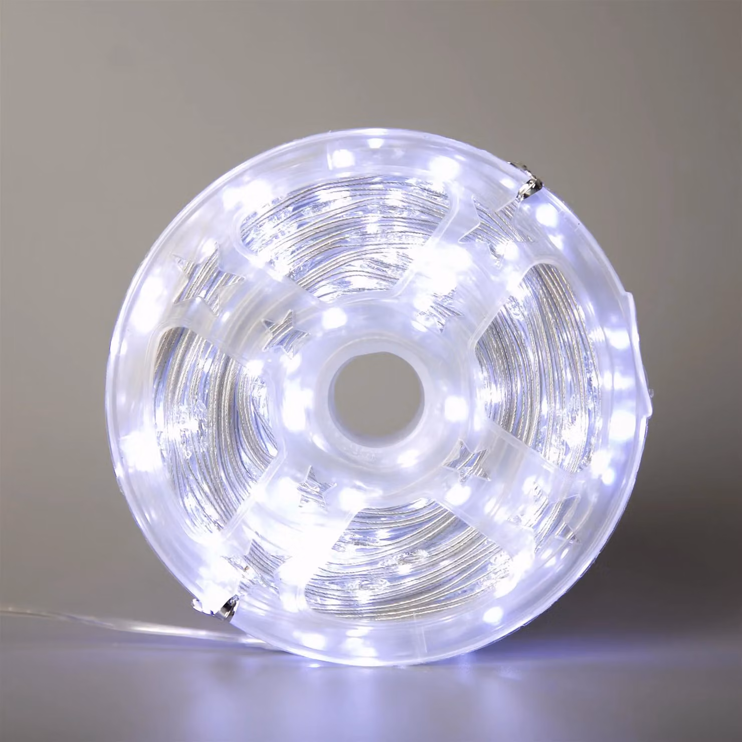 Shatchi Cool White LED String Lights with 100 LEDs, 10m Length, 8 Modes, Timer and IP44 Waterproof Rating for Indoor and Outdoor Decoration – 10