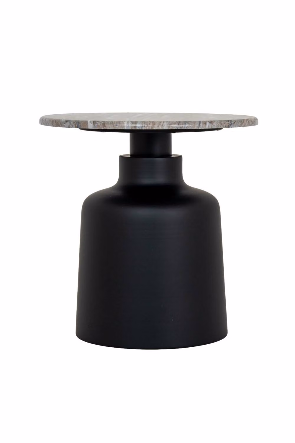 KDMD Oura Round Side Table, Black Minimalist Marble Accent Piece – 2