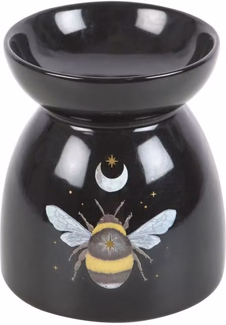 Kingsbury Gifts Bumble Bee Ceramic Tealight Oil Burner, Black