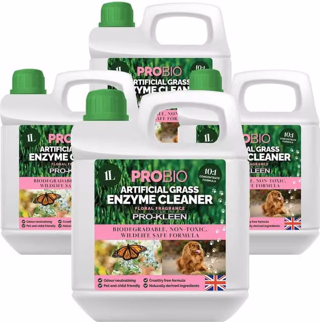 ProKleen ProBio Artificial Grass Cleaner Probiotic Based Deodoriser and Odour Eliminator, Floral Fragrance, 4L – 1