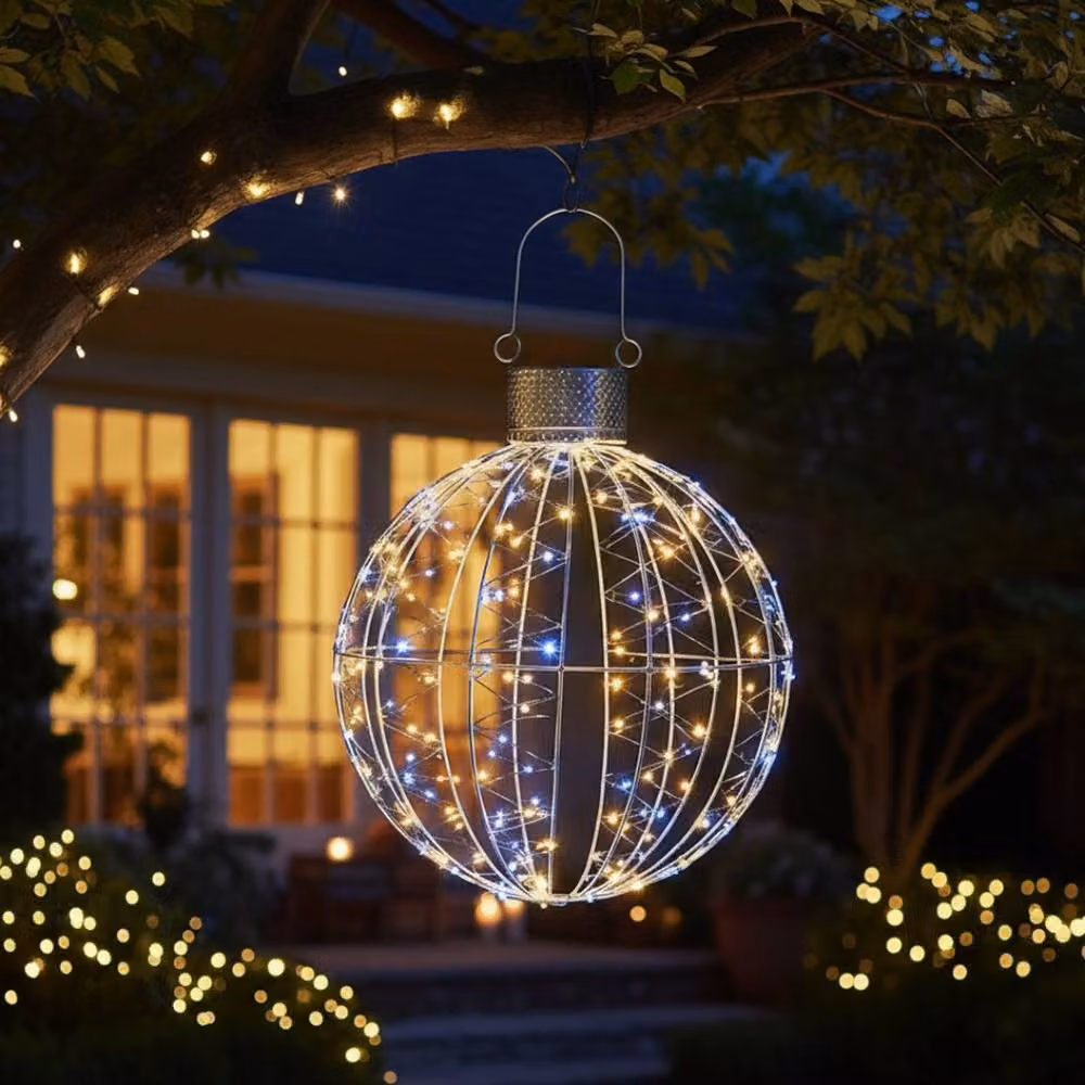 Pegdev Micro LED Ball Light in Warm White with 5m Lead for Indoor and Outdoor Use, Diameter: 60 cm – 2