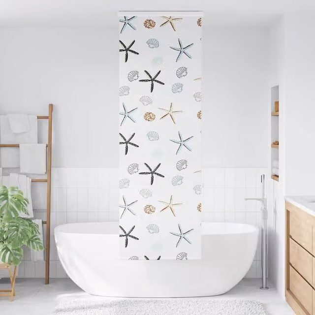 Berkfield Home Shower Roller Blind with Cassette, White, W/H: 76 x 240 cm