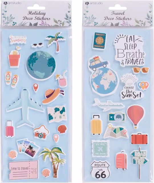 Art Studio Holiday or Travel Toppers in Multicolour Paper