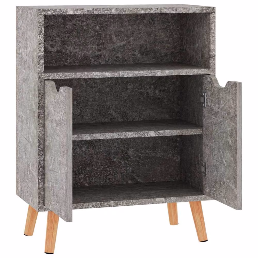 Berkfield Home Sideboard in Concrete Grey, W/D/H: 60 x 30 x 72 cm – 4