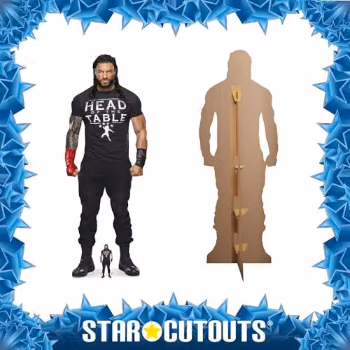 Star Cutouts WWE Roman Reigns Head of the Table Lifesize Cardboard Cutout with Mini – 3