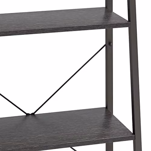 vidaXL 3-Tier Standing Metal Shelf, Black, H 108 x W 56 x D 35 cm – 3
