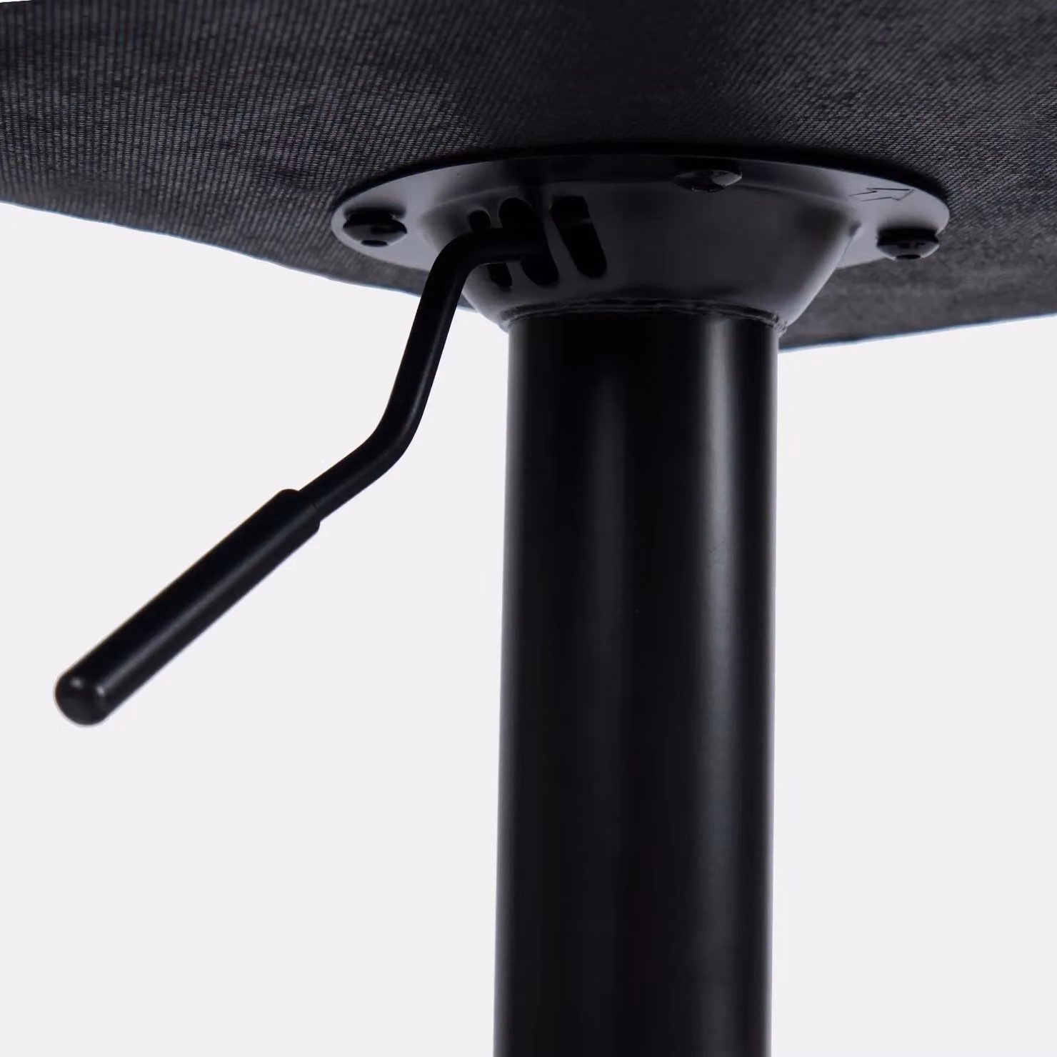 OHS Set of 2 Black Velvet Adjustable Swivel Bar Stools for Kitchen and Breakfast Counters – 2