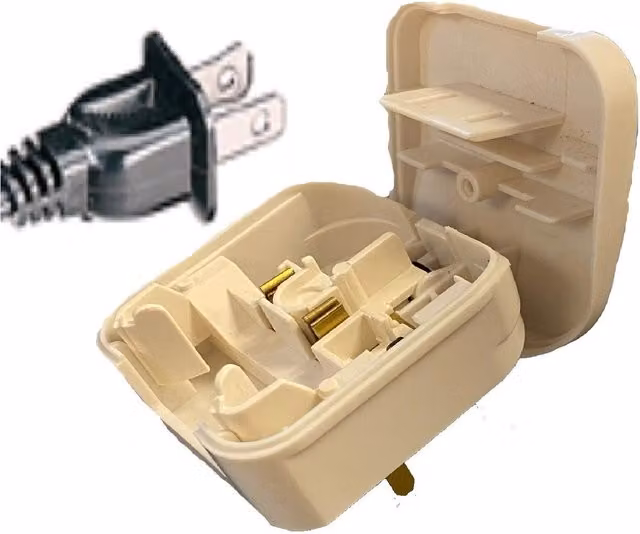 PowerConnections UK to USA and China Plug Converter Adaptor, White