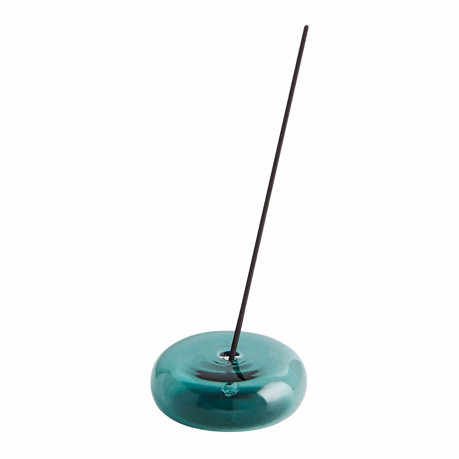 Maison Balzac Teal Pebble Glass Incense Holder